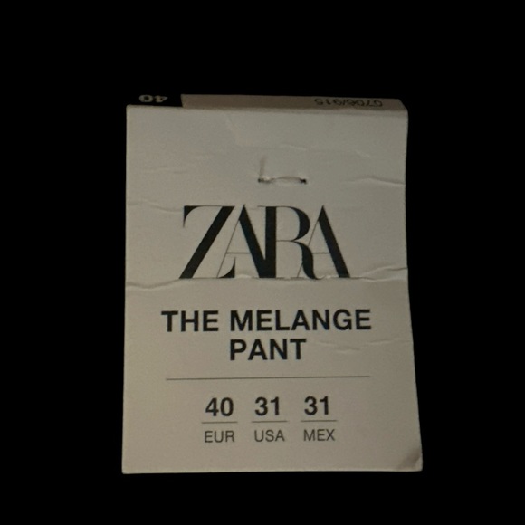 Zara - Men’s Melange Pant- Size US31- Slim Bi-Stretch- NEW WITH TAG! - Picture 3 of 3